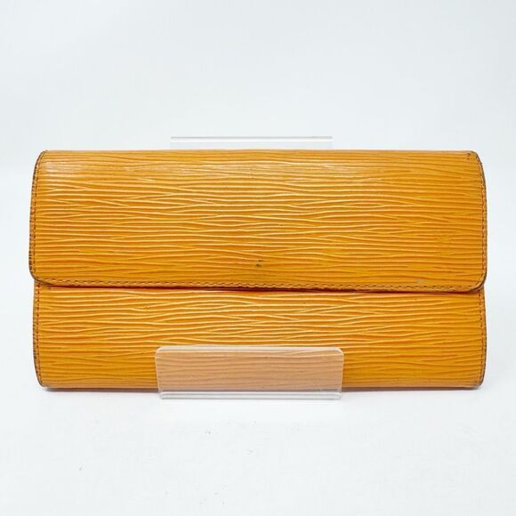 LOUIS VUITTON | Tangerine Orange Epi Long Wallet - Picture 1 of 14